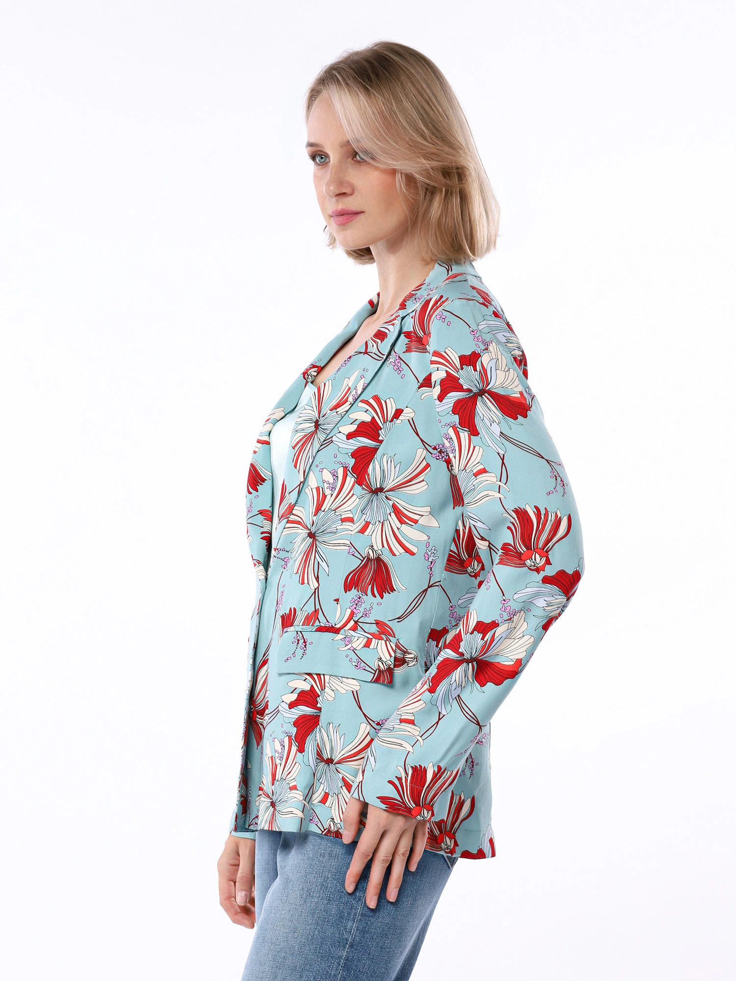 Жакет из вискозы с принтом